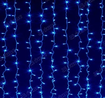 Гирлянда штора LED LC-4-7 320л. п/провод 2.5x3м синий