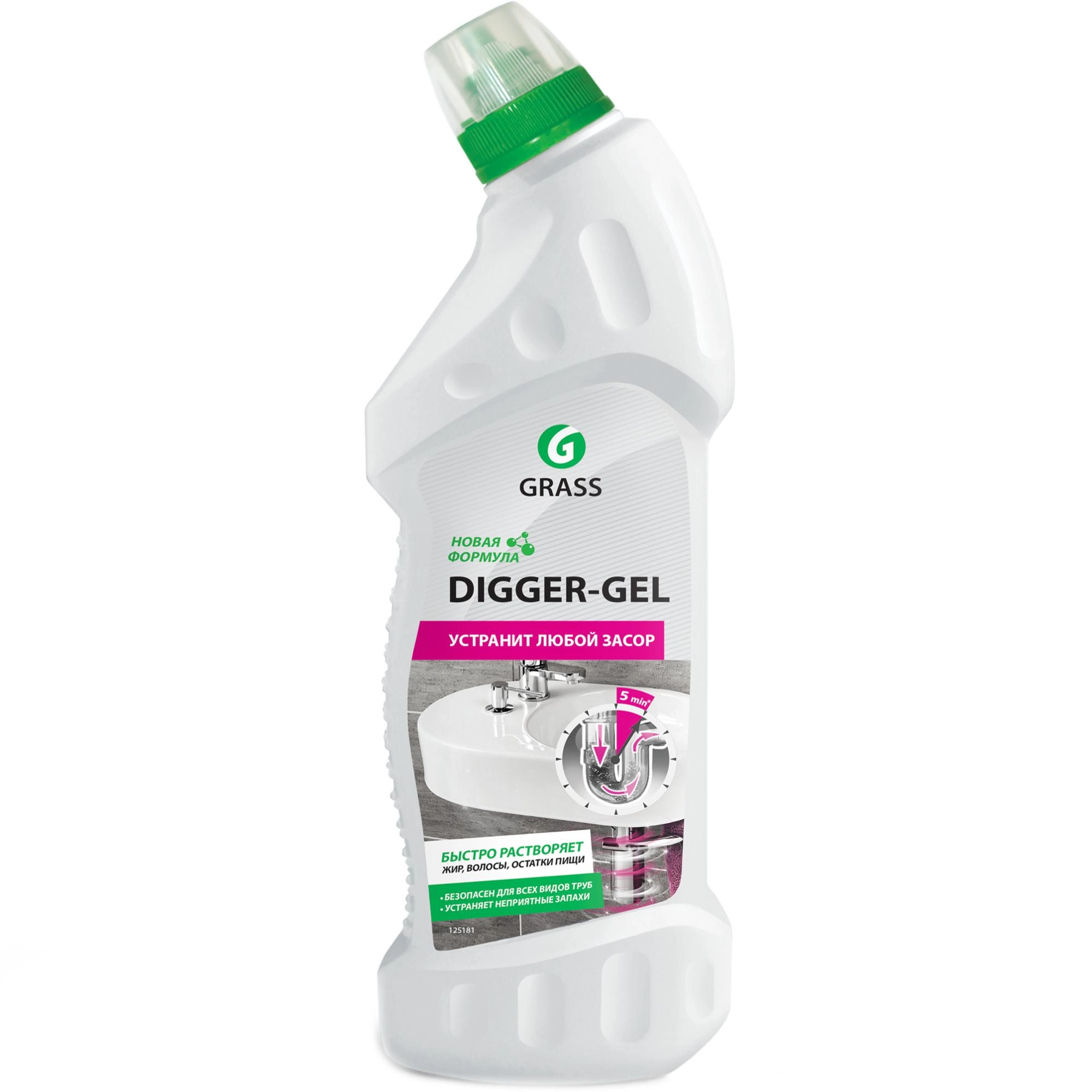 Ср-во щелоч.GraSS д/проч.канал.труб DIGGER-GEL Prof 1000мл