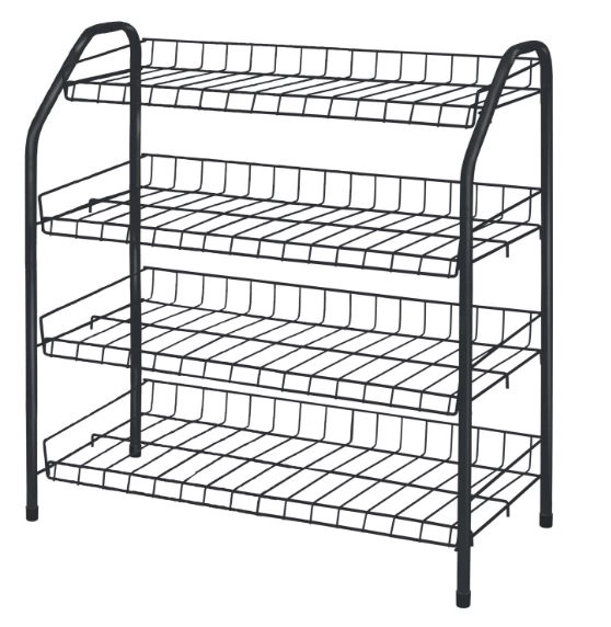 Этажерка 1 д/обуви разб 700х660х300 4 полки ЭТ1 черн