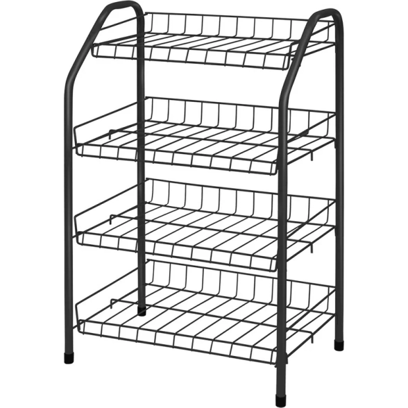Этажерка 2 д/обуви узк 700х465х300 4 полки ЭТ2 мат.серый