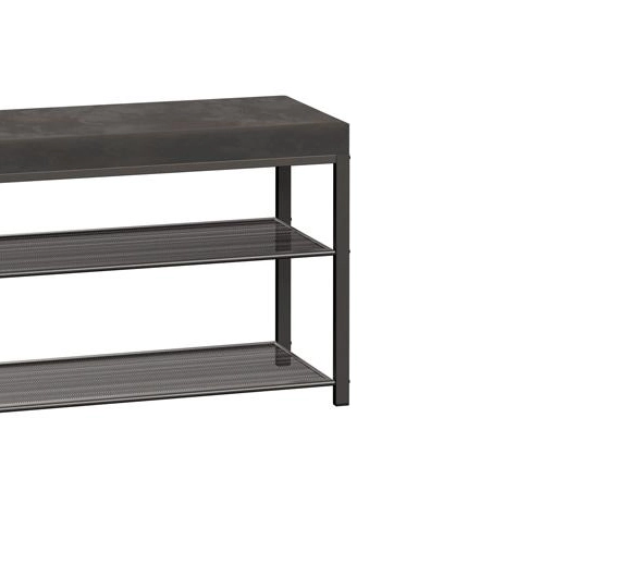 Банкетка Торонто 33 S 885*300*490 каркас графит сид.серое ЗМИ (БТ33СГС)