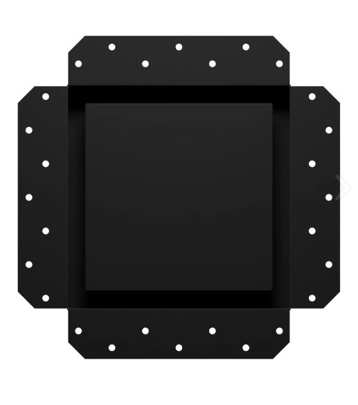 Решетка вент. ЭРА SGR 200х200 Matt black