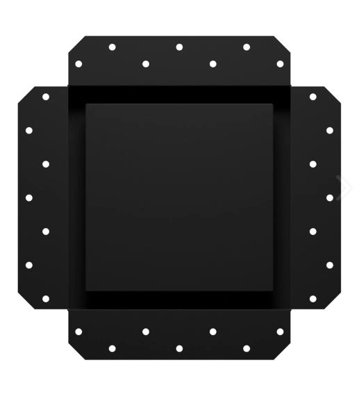 Решетка вент. ЭРА SGR 200х200 Matt black