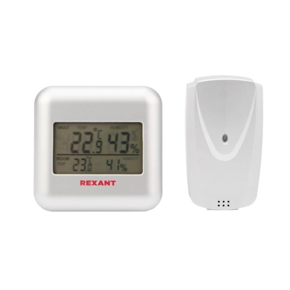 Термометр REXANT S3341BF часы+датчик