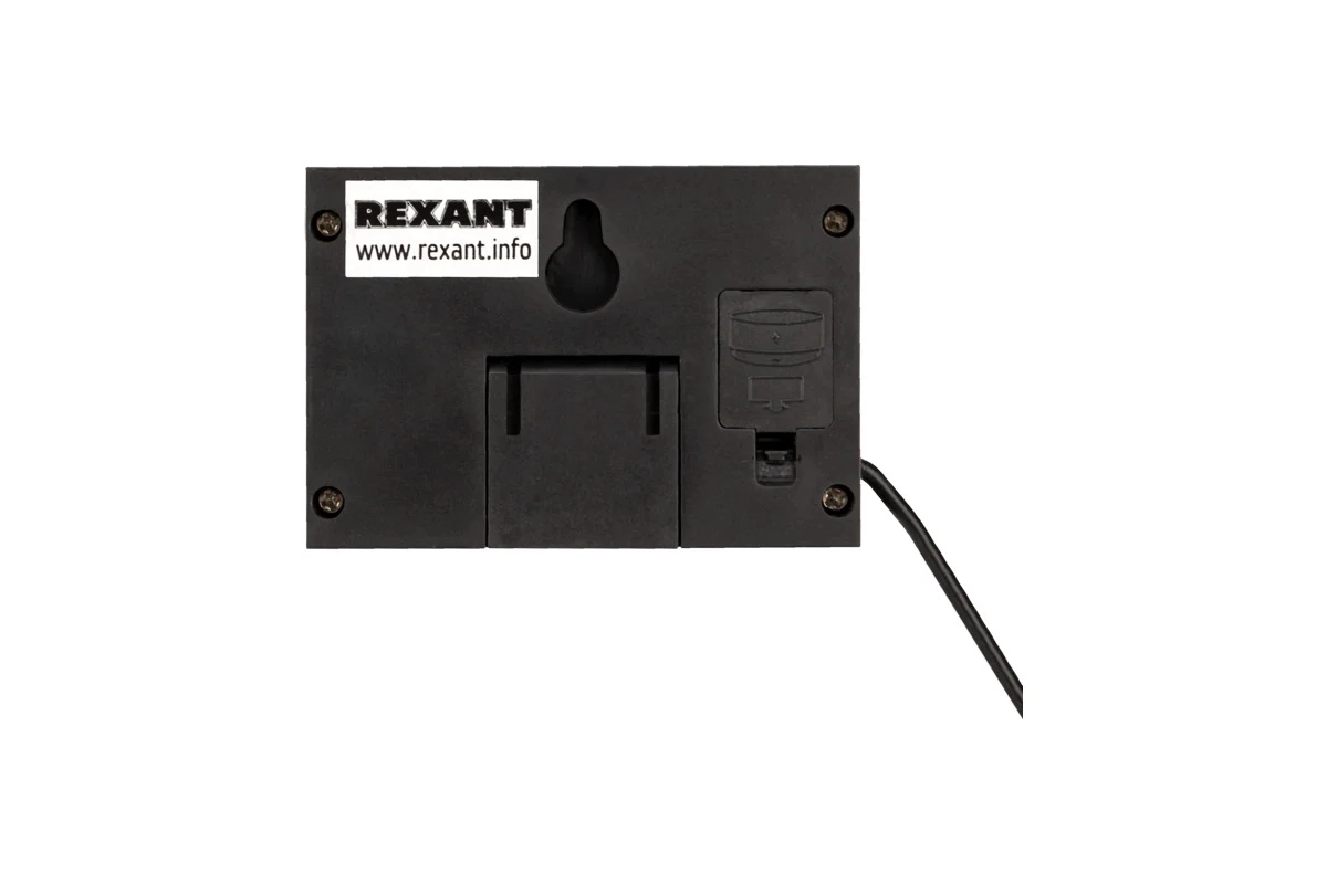 Термометр REXANT комнатно-уличный с часами-image-1