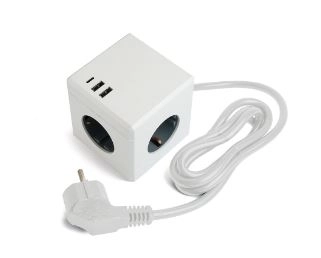 Удлинитель Comfort 3-м HM10-41-01 с/з 3х1мм2 1,5м белый