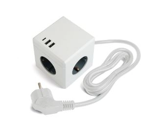Удлинитель Comfort 3-м HM10-41-01 с/з 3х1мм2 1,5м белый