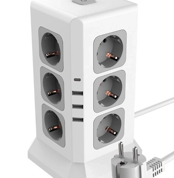 Удлинитель Comfort 12-м HM10-61-01 с/з 2USB 1,5м черный