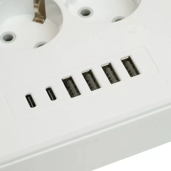 Удлинитель STEKKER Home 3м с/з 1,8м HM09-36-02 белый-image-1