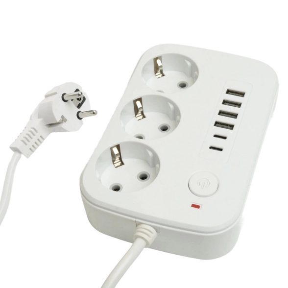 Удлинитель STEKKER Home 3м с/з 3м HM09-36-02 белый