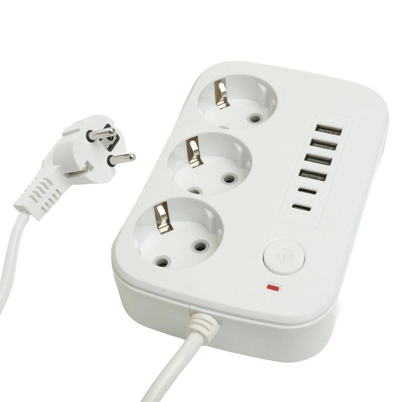 Удлинитель STEKKER Home 3м с/з 3м HM09-36-02 белый