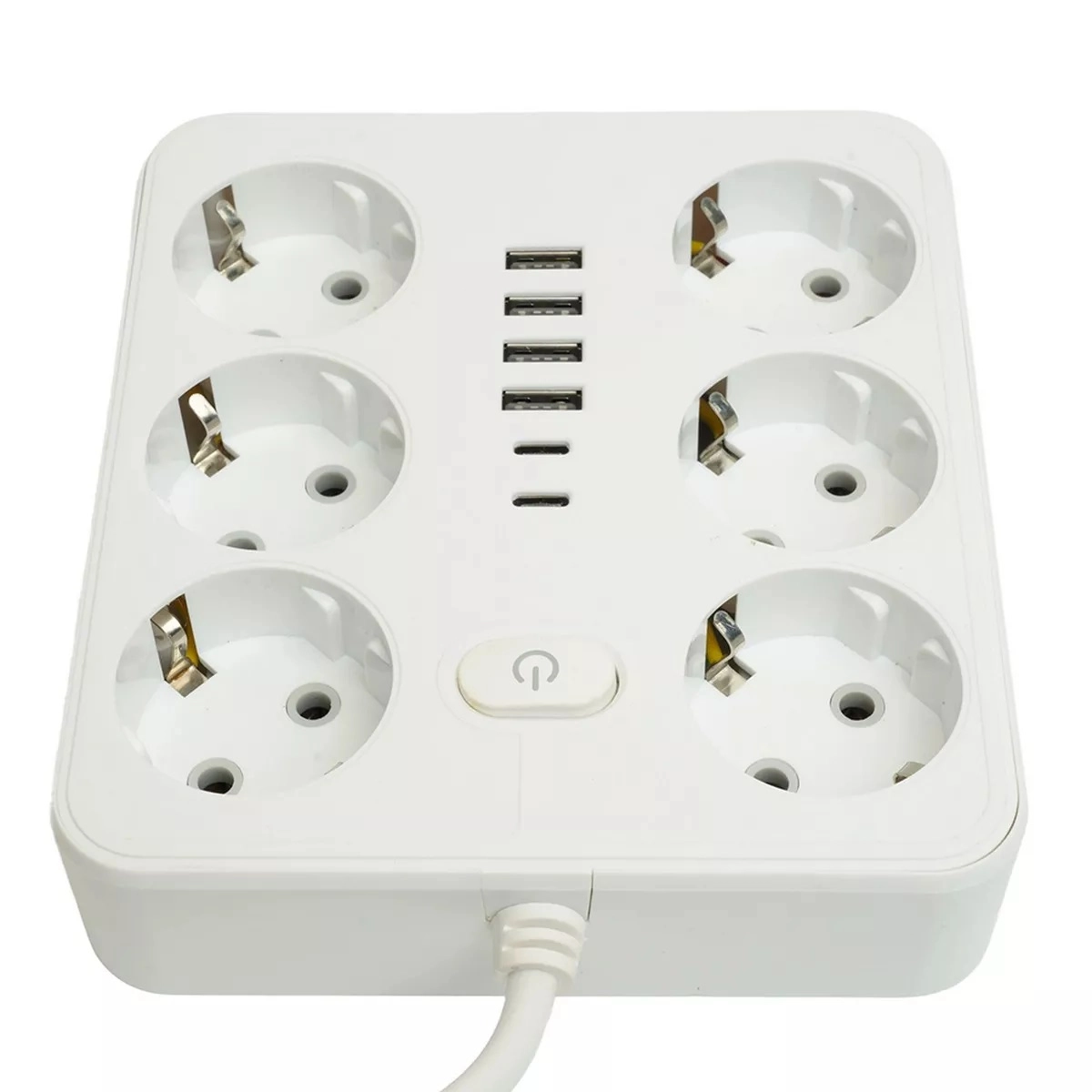 Удлинитель STEKKER Home 6м с/з 3м HM09-66-02 белый