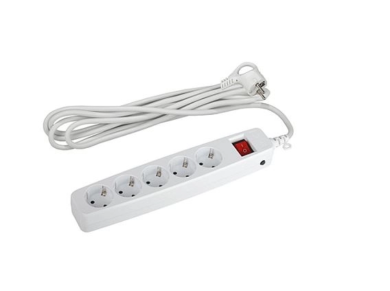 Сетевой фильтр Tango 5*3м с з/к белый 10А