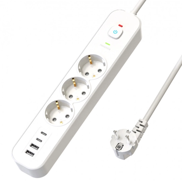 Сетевой фильтр Nova 3м с/з 3м HM21-31-03 белый 16А