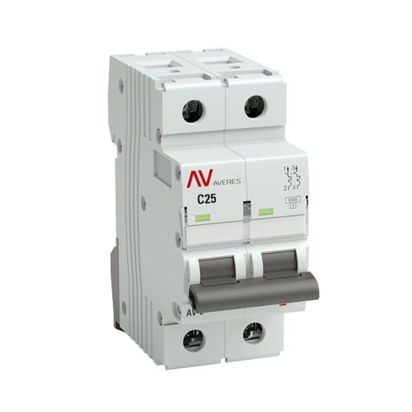Авт.выкл EKF AVERES AV-6 2P 25A(C) 6kA