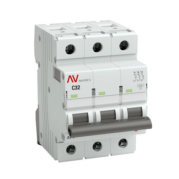 Авт.выкл EKF AVERES AV-6 3P 32A(C) 6kA