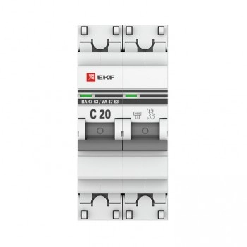 Авт.выкл EKF PROxima BA47-63 2P 20А(C) 4,5kA-image-1