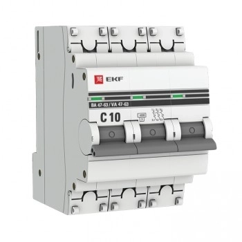 Авт.выкл EKF PROxima BA47-63 3P 10А(C) 4,5kA