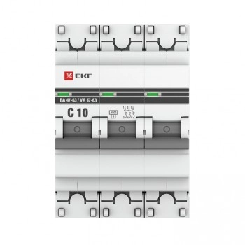 Авт.выкл EKF PROxima BA47-63 3P 10А(C) 4,5kA-image-1