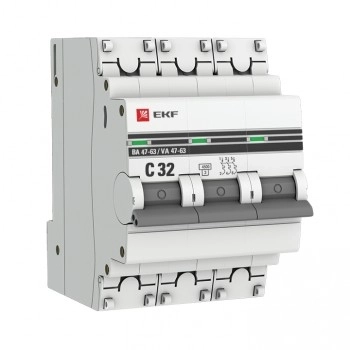 Авт.выкл EKF PROxima BA47-63 3P 32А(C) 4,5kA