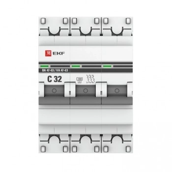 Авт.выкл EKF PROxima BA47-63 3P 32А(C) 4,5kA-image-1