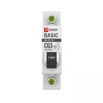 Выключатель EKF Basic BA47-29 1P 10A(C) 4,5kA-image-2