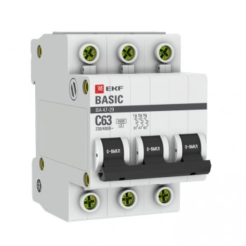 Авт.выкл EKF Basic BA47-29 3P 10A(C) 4,5kA-image-2