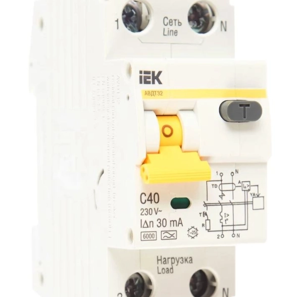 Авт.выкл АВДТ 32 С40 30мА диф.тока ИЭК