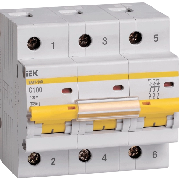 Автомат ИЭК ВА 47-100-С100А 3п