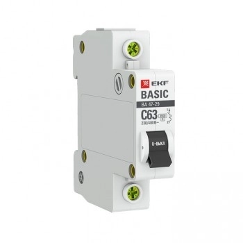 Выключатель EKF Basic 1P 25A(C) BA47-29