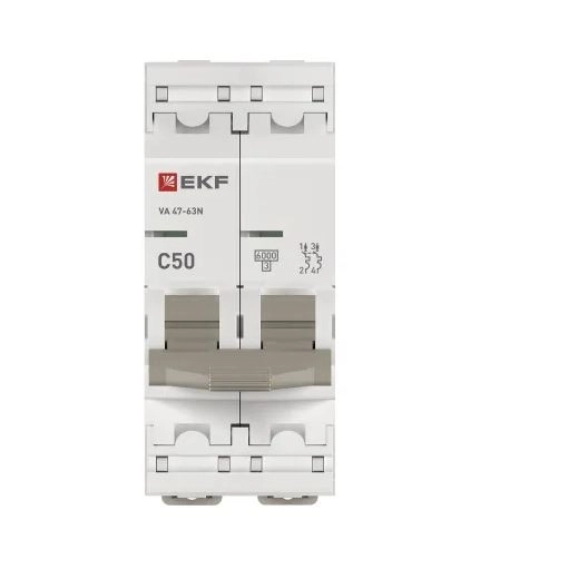 Выключатель EKF PROxima 2P 50A(C) BA47-63N