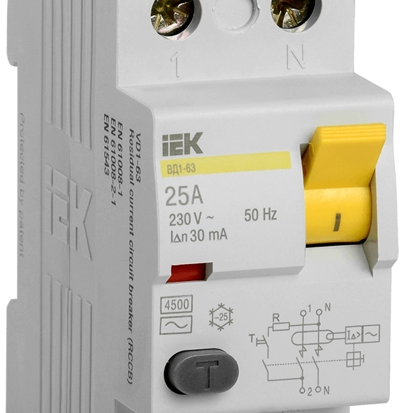УЗО 2Р 25А 30мА ВД1-63 ИЭК