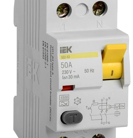 УЗО 2Р 50А 30мА ВД1-63  ИЭК MDV10-2-050-030