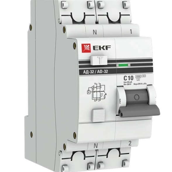 Диф.авт EKF PROxima АД-32 1P+N 10А 30мА 4,5кА