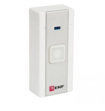 Кнопка DB-T-01 д/беспр звонка бел/сер с инд.