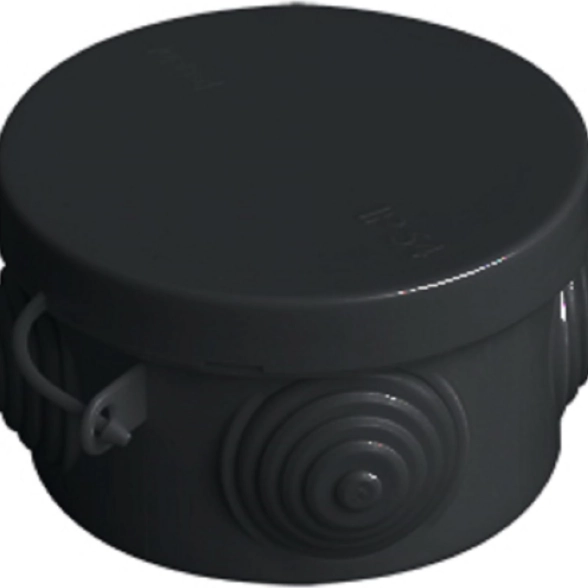 Коробка расп.ОП D65*40мм IP54 040-038Ч черная VKL electric