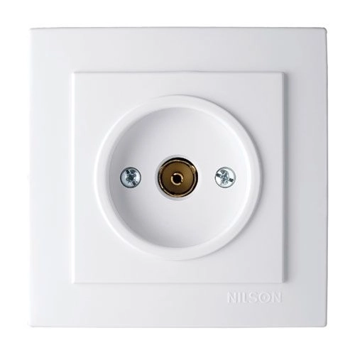 Розетка Nilson бел 1-я СП ТВ проходная 24111028