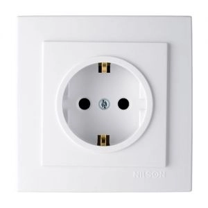 Розетка Nilson бел 1я СП с/з 24111017