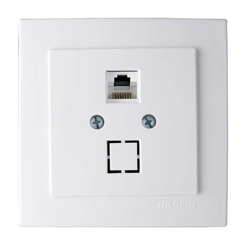 Розетка Nilson бел 1я СП RJ45 комп 24111044