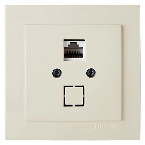 Розетка Nilson крем 1я СП RJ45 24121044