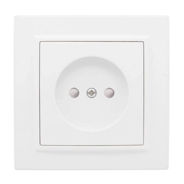 Розетка EKF СП 10А бел 1-м б/з в сборе МИНСК