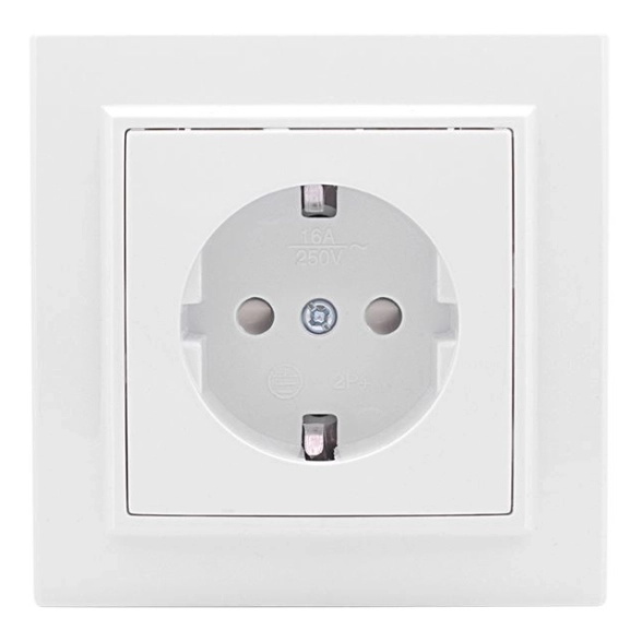 Розетка EKF СП 16А бел 1-м c/з в сборе МИНСК