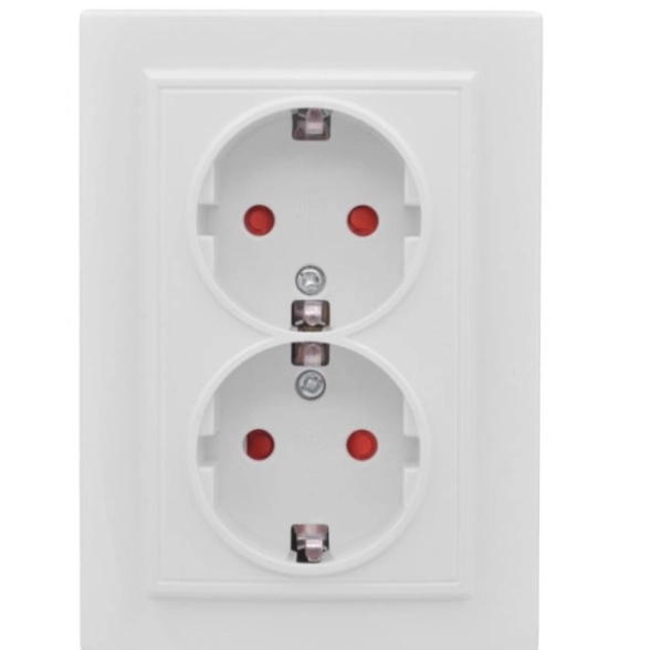 Розетка EKF СП 16А бел 2-м c/з в сборе МИНСК