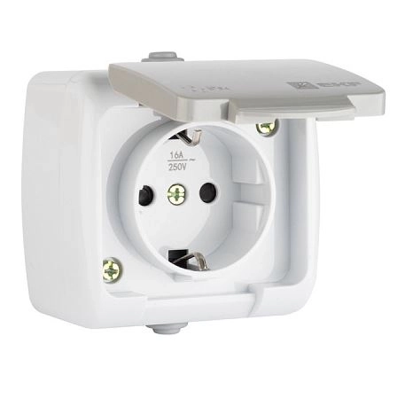 Розетка EKF ОП 1м 16А IP54 с/з с/кр сер МУРМАНСК