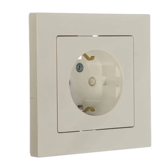 Розетка ATLASDESIGN с/з с/шт 16А бел ATN000144 в сборе