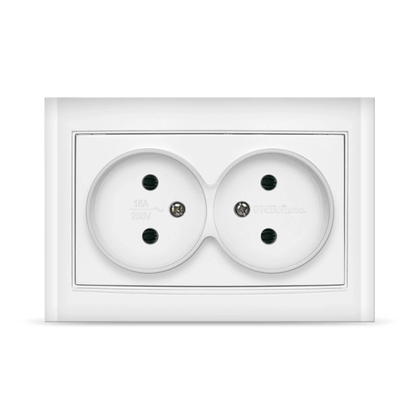 Розетка Бриллиант 2-я СП 16А б/з бел 7947519