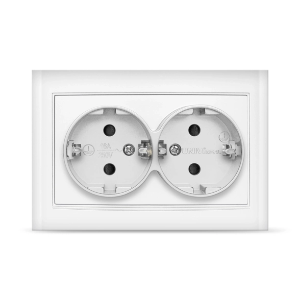 Розетка Бриллиант 2-я СП 16А c/з бел 9973456