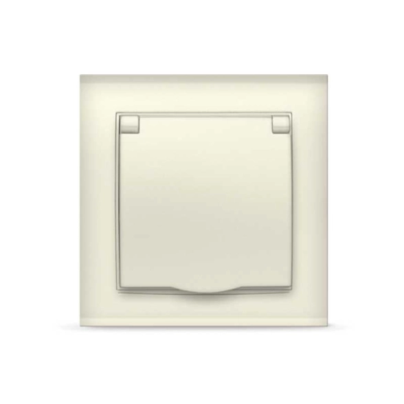 Розетка Бриллиант СП 16А c/з сл.к с крышкой