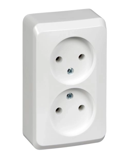 Розетка РА16-005b 2-я ОП б/з б/шт бел Этюд С1