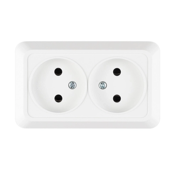 Розетка 2-я б/з бел TANGO ОП 16А
